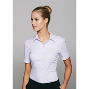 Ladies Bayview Wide Stripe Short Sleeve Shirt
