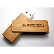Bamboo timber swivel USB