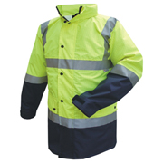 Hi Vis Waterproof Two Tone Anti-Static Jacket with Carbon Fibre Thread and 3M Tape