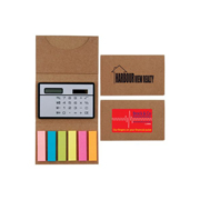 Compact Calculator / Noteflags in Cardboard Cover