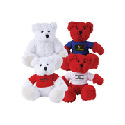 Zoe (Red) Snowy (White) Plush Teddy Bear