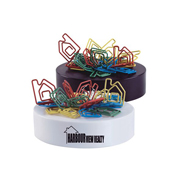 Assorted Colour House Shaped Paperclips On Paperweight Magnetic Base