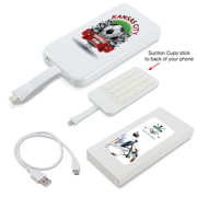 Suction Cup Power Bank With 8 Pin Ribbon Cable (Stock)