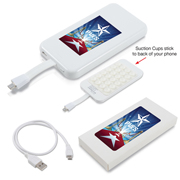Suction Cup Power Bank With Micro Usb Cable (Stock)