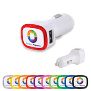Family Light Up Dual Usb Car Charger (Stock)