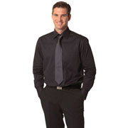 Men's Dobby Stripe Long Sleeve Shirt